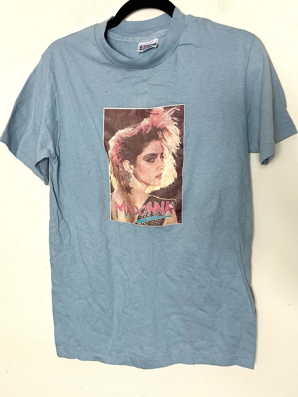 Vintage 80s madonna iron On tee single stitch Medium